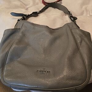 Coach Pebble Gray Leather Tote